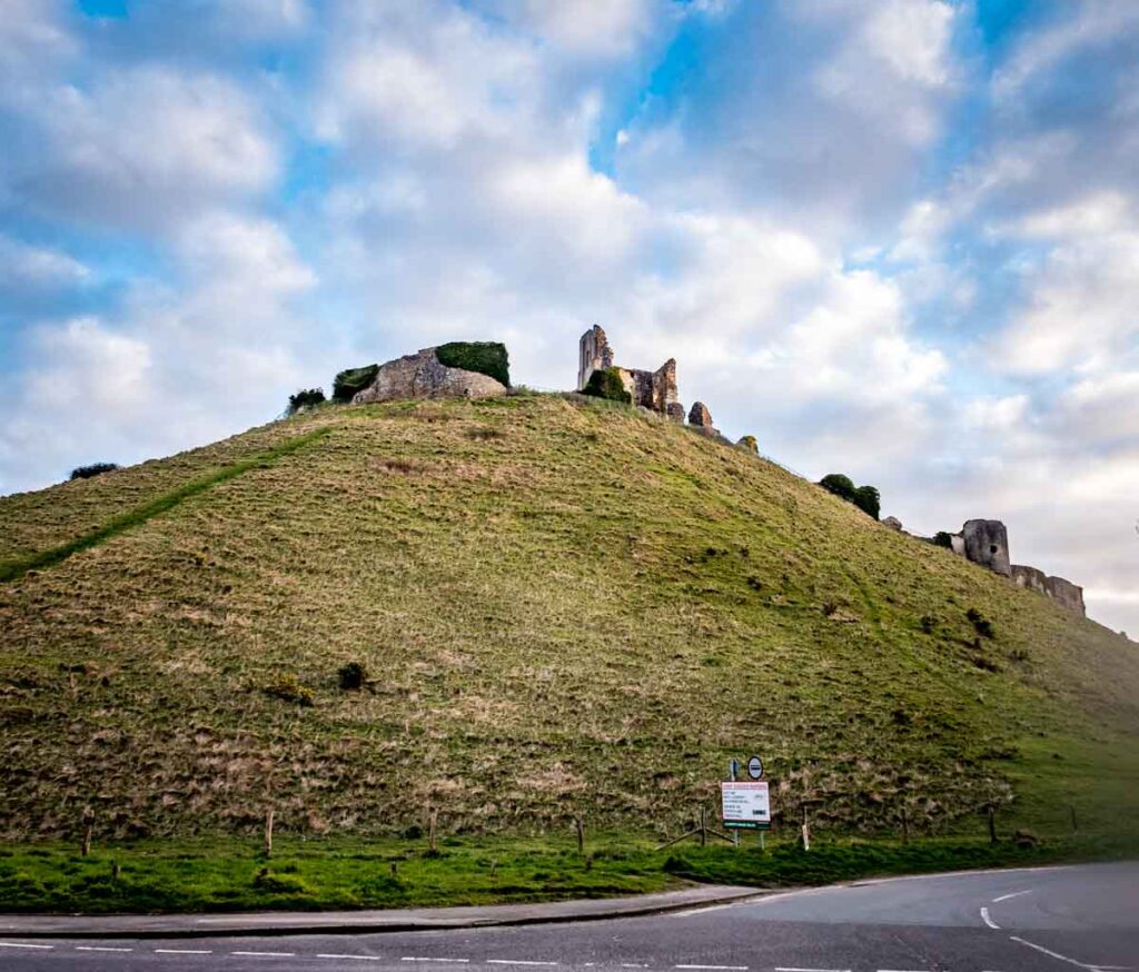 Corfe Castle from the road